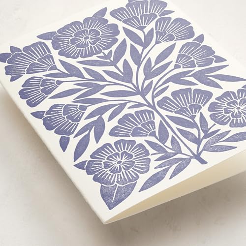 Minted | Blank Greeting Card, 5x7 w/Envelope | Block Print Floral - color: Block Print Floral