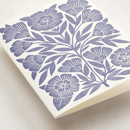 Minted | Blank Greeting Card, 5x7 w/Envelope | Block Print Floral - color: Block Print Floral