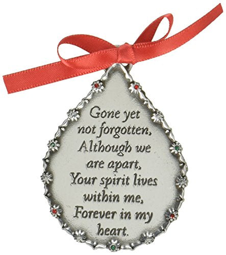 "Cathedral Art (Abbey & CA Gift Yet Teardrop Memorial Ornament, 5"" x 2 3/4"", Gone Not Forgotten" (CO520) - style: Those We Love