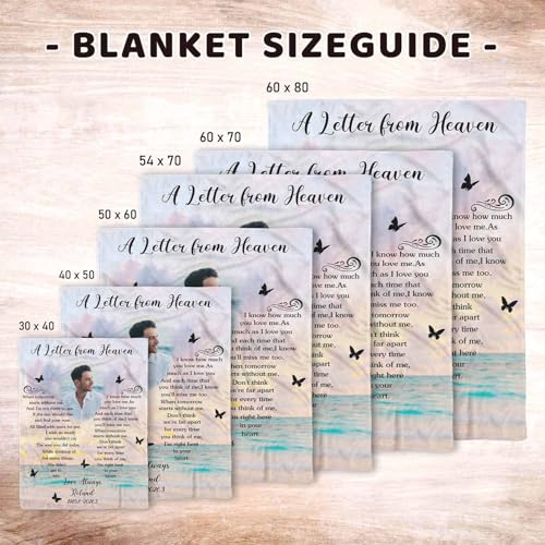 Customized Memorial Blankets with Photos for Loss of Mother Dad Grandma Grandpa Made in USA - color: New Design 16