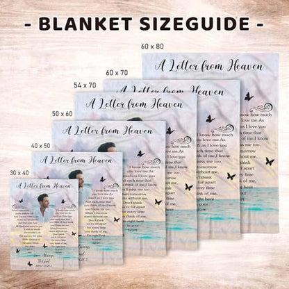 Customized Memorial Blankets with Photos for Loss of Mother Dad Grandma Grandpa Made in USA - color: New Design 16