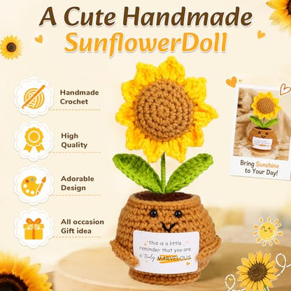 QSEWVZX 10Pcs Sunshine Gift,Unique Care Package with Sunflower Gifts,Self Care Basket for Women Recovery, Friends, Get Well Soon Basket Thinking of You Self Care Boxes for Women Mom
