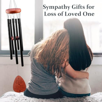 Memorial Wind Chimes - Sympathy Gifts for Loss of Loved One Mother Dad | Bereavement Remembrance Funeral Condolence Gift, in Memory of Loved One Gifts, Sympathy Wind Chimes 25.5'' Outdoor Decor