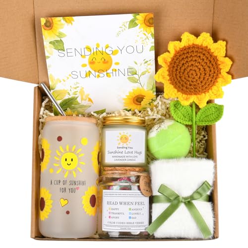 Gift Baskets Sunflower Thinking of You Care Package Get Well Soon for Women