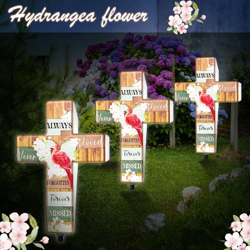 Yousoontic Solar Cross Lights Cardinal Grave Outdoor Stake, Elegant Style - style: Elegant Style