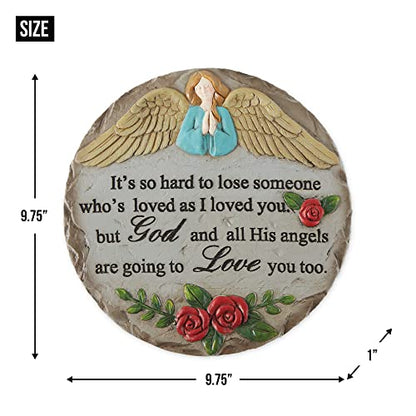 DII Memorial Stepping Stone Collection, Cement, Hard to Lose, 9.75 Diameter - color: Hard to Lose