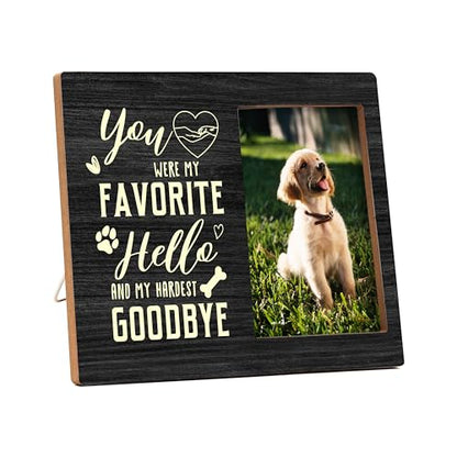 Pet Memorial Pictures Frame, Remembrance Photo Frame, Sympathy Gifts For Loss Of Pet Dog Cat, Farmhouse Home Living Room Bedroom Office Decoration -95, Rustic