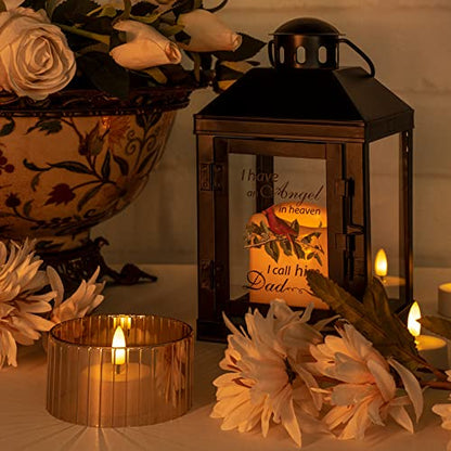 Memorial Lantern - Sympathy Gifts for Loss of Father, Bereavement & Rememberance Gifts - color: Dad