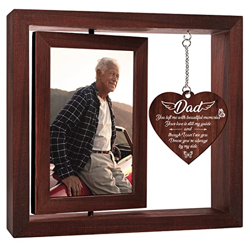 Vetbuosa Memorial Gifts for Loss of Dad, Sympathy Picture Frame,Sympathy Gifts for Loss of Father,Bereavement Remembrance Funeral Condolence Grief Gift,Fits 4x6 In Photo - color: Brown, size: 4x6 Inches - Dad