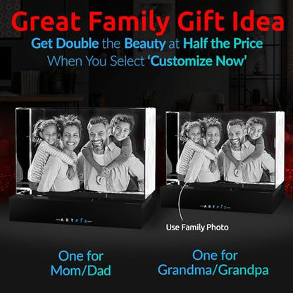 ArtPix 3D Premium Crystal Photo, Personalized Gifts for Women, Wife, Mom, Her, Him, Men, Great Customized Gift With Your Own Photo - Anniversary, Wedding, Birthday - color: Landscape, size: Large Premium