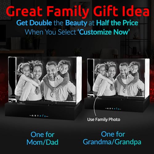 ArtPix 3D Premium Crystal Photo, Personalized Gifts for Women, Wife, Mom, Her, Him, Men, Great Customized Gift With Your Own Photo - Anniversary, Wedding, Birthday - color: Landscape, size: XXL Premium