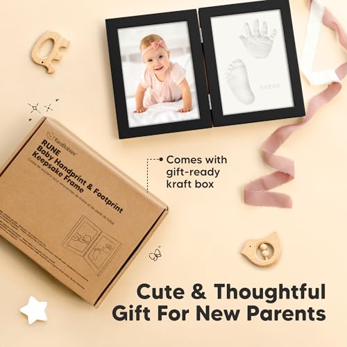 Baby Hand and Footprint Kit, Quick Dry Clay Newborn Keepsake (Onyx Black) - color: Onyx Black