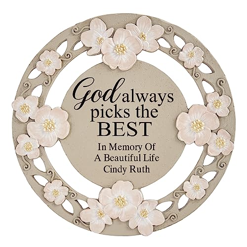Let's Make Memories Personalized God Always Picks The Best Sympathy Garden Stone - Condolences