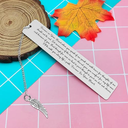 Memorial Bookmark Sympathy Gifts for Loss of Loved Mom Dad Grandma Grandpa Friend Bereavement Gift Ideas for Women Men Remembrance Keepsake Sorry for Your Loss Metal Book Marker