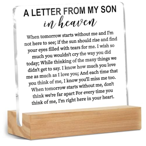 Memorial Gifts Acrylic Sign, Remembrance Condolence for Loss of Loved One - color: Memorial Gifts 01