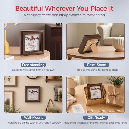 Cardinal Shadow Box Memorial Frame Sympathy Gift for Loss of Loved One - color: Cardinal - A Limb Has Fallen
