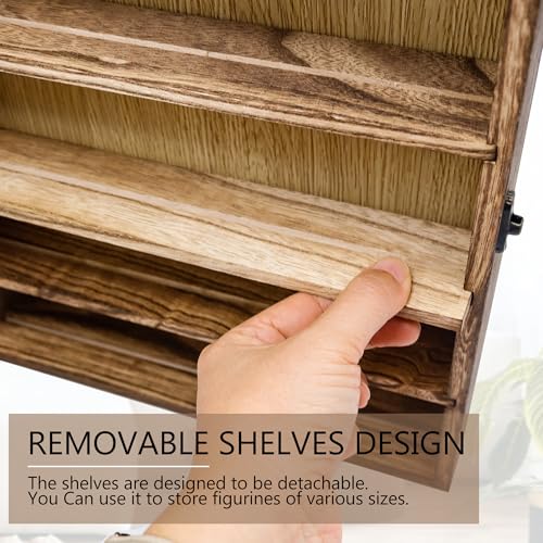 11x14 Shadow Box Frame with Removable Shelves,Collectible Display Shelves Case,Military Challenge Coin Display Case,Wood Shadow Boxes Display Cases for Keepsake,Pictures - color: Wood, size: 11*14