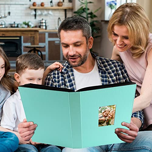 Ywlake Photo Album 4x6 400 Pockets, Leather Photo Albums Holds 400 Vertical Pictures Only Teal - color: Teal, size: 400 Pockets