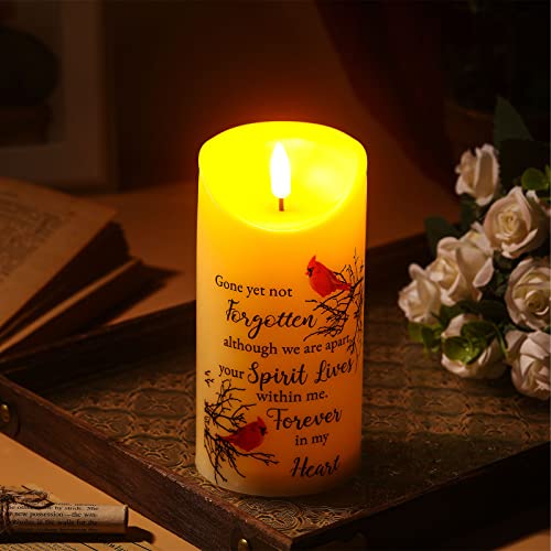 Gerrii Flameless Cardinal Memorial Sympathy Candle LED Battery,Bird Style - style: Bird Style