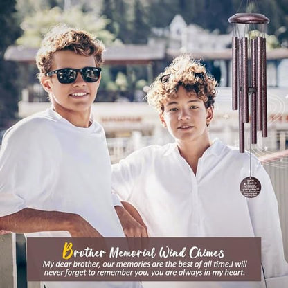 Memorial Gifts for Loss of Brother, 25''Memorial Wind Chimes, Bereavement, Condolence, Remembrance, Sympathy Gifts Windchimes in Memory of Brother - size: Brother