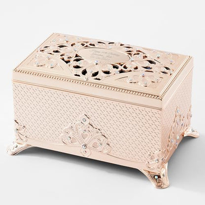THINGS REMEMBERED Engraved Golden Anastasia Musical Jewelry Box (Free Customization), Plays Unforgettable Music, Gift for Women