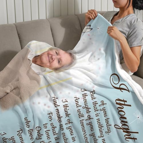 Custom Memorial Blanket with Picture Personalized Sympathy Remembrance Condolences Bereavement Gifts Sympathy Gifts for Loss of Loved One Mother Dad Grandma Grandpa Sister Daughter Friend - color: Design4