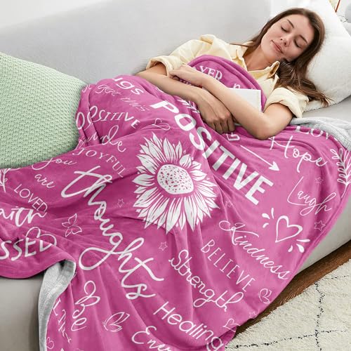 Xutapy Get Well Soon Gifts for Women After Surgery, Hug Blanket 60’’X50’’ | Inspirational/Relaxation Gifts, Spiritual/Motivational/Chemotherapy Must Haves for Women, Breast Cancer Gifts for Women - color: Pink