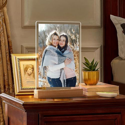 LOUISMIAA Custom Picture Frames Night Light,Personalized Photo Frame,Customized Picture Frame,Personalized Anniversary Birthday Valentine's Day Gifts for Women Men Same Day Shipping - color: Style 3