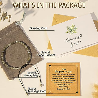 AGOT Daughter in Law Bracelets Gifts: Dear Daughter in Law Birthday Gifts from Mother in Law - color: DIL- Moonstone