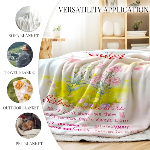 OHOIT Sister Birthday Gifts Blanket, Sisters Gifts from Sister 40"x60" - color: Sister, size: Throw Size 40" x 60" (100 x 150 cm)