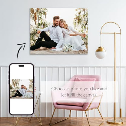 Cara Nonna Ship Next Day Custom Canvas Prints with Your Photos (Framed 10x10) Personalized Picture Gifts Photo Prints Canvas Personalized Wall Art Ideal for Home Decor - size: 10"L x 10"W