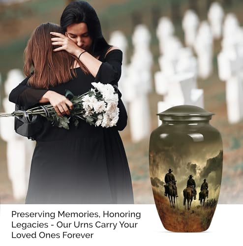 Cowboy Cremation Urns for Women - Double Companion Urn for Ashes - size: #1 (Large Size)