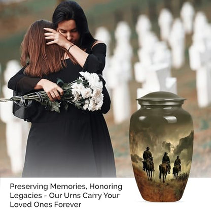 Cowboy Cremation Urns for Women - Double Companion Urn for Ashes - size: #1 (Large Size)