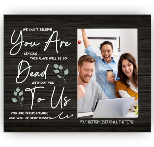 We Can't Believe You are Leaving This Place will be So Dead Without You to Us Picture Frame, Coworker Wooden Photo Frame, 4x6 inch Photo - style: Coworker Leaving