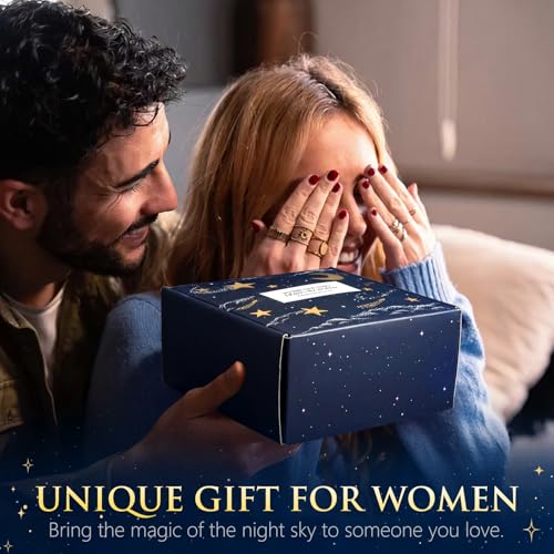 Suhctuptx Birthday Gifts for Women, Mothers Day Gifts for Mom, Starry Sky Spa Gift Basket with Universe Necklace, Self Care Gift Set for Her, Teacher Appreciation Gifts, Wife Sister Friend Boss Lady - color: Starry Blue