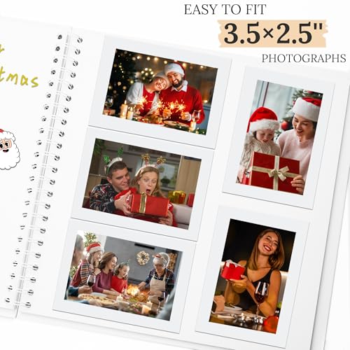 Scrapbook Photo Album 8"x8" 20 Sheets 40 Pages Hardcover Kraft Paper White - color: White, size: 8"x8" 20 Sheets