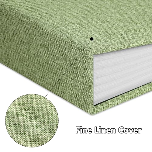 Photo Album 4x6 52 Pockets Photo Albums with Linen Cover Picture Albums for Family, Wedding, Baby, Photo Book Holds Vertical Pictures GrassGreen - color: GrassGreen, size: 52 Pockets