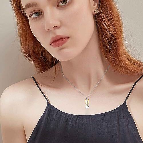 Celtic Knot Cross Cremation Jewelry Urn Necklace for Ashes for Men Women Circle Life Stainless Steel Keepsake Memories Ash Holder - style: Angel Lady