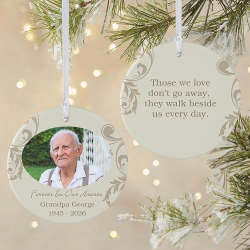 Personalization Universe in Loving Memory Personalized Memorial Photo Ornament-3.75" Matte - 2 Sided - style: Matte, 2 sided