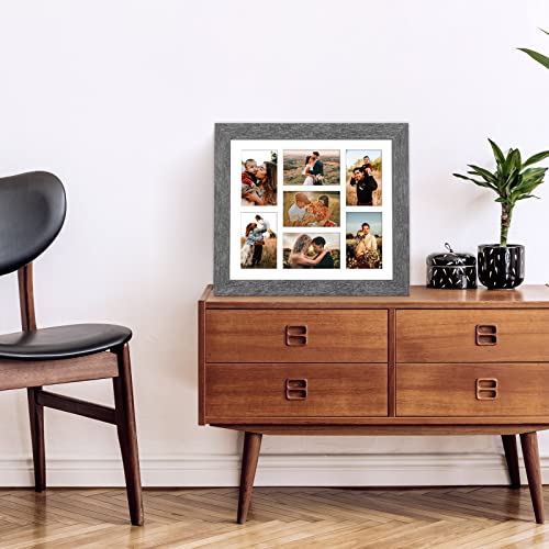 13.5x15.5 Collage Frame, 7 Open 4x6 Photo Frame Collage for Wall - color: Grey, size: 13.5x15.5 - (7 open4x6)