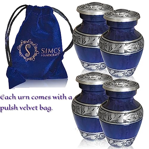 Small Keepsake Cremation Urns for Human Ashes Adult Male and Female - color: Purple, size: 4 Pcs Small