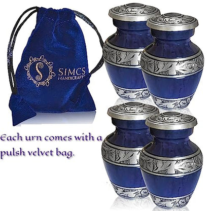 Small Keepsake Cremation Urns for Human Ashes Adult Male and Female - color: Purple, size: 4 Pcs Small