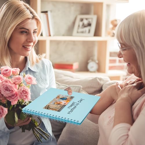 Scrapbook Photo Album 7"x7" 20 Sheets 40 Pages Hardcover Kraft Paper Khaki - color: Blue, size: 7"x7" 20 Sheets