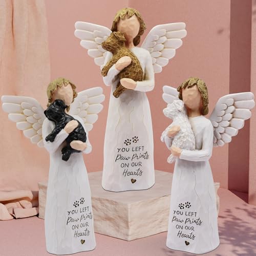 BORLESTA Memorial Gifts Angel - Sympathy Gifts for Loss of Loved One, Dog Memorial Gifts for Loss of Dog, Dog Passing Away Gifts - Dog Angel Figurines