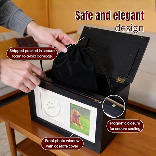 Urn for Ashes for Pets Large 9.5 × 5.71 × 7.13 Pet Urn for Dogs, Dog Ashes Keepsake, Pet Memory Box, Cremation Memorial Box, Urnas para Cenizas de Perros