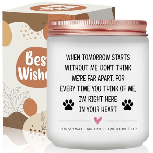 Dog Memorial Gifts for Loss of Dog, Pet Loss Gifts, Sympathy Candle, Passed Away Condolence Bereavement Remembrance Grief Present for Pet Lovers Friends Families - Lavender Scented Candle - color: Dog Memorial Gifts