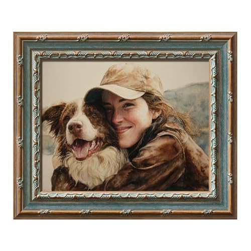 11x14 Photo Frame for Tabletop Shelf Desk Decor,Blue Gold - color: Blue Gold, size: 11x14"