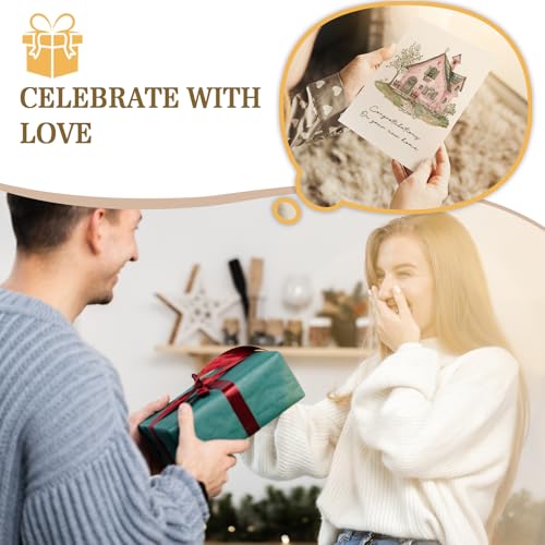 Qiliji New Home Congratulations Card & Gift, Housewarming Card, House Warming Gift, New House Gifts, Moving Cards, First Home Cards for Men Women - color: New Home Congratulations