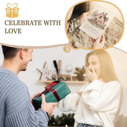 Qiliji New Home Congratulations Card & Gift, Housewarming Card, House Warming Gift, New House Gifts, Moving Cards, First Home Cards for Men Women - color: New Home Congratulations