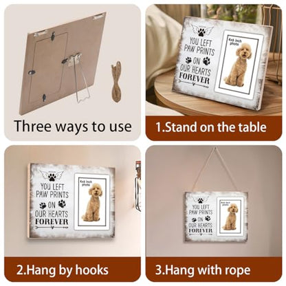 Memorial Pet Picture Frame Sympathy Gifts for Loss of Loved Pet, Bereavement Gifts for Loss of Dog, Cat memorial gifts for loss of Cat, Remembrance Picture Frame or Memorial Gift Fits 4 x 6 In Photo